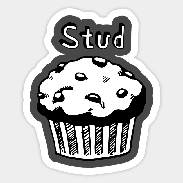 Stud Muffin Sticker by fromherotozero